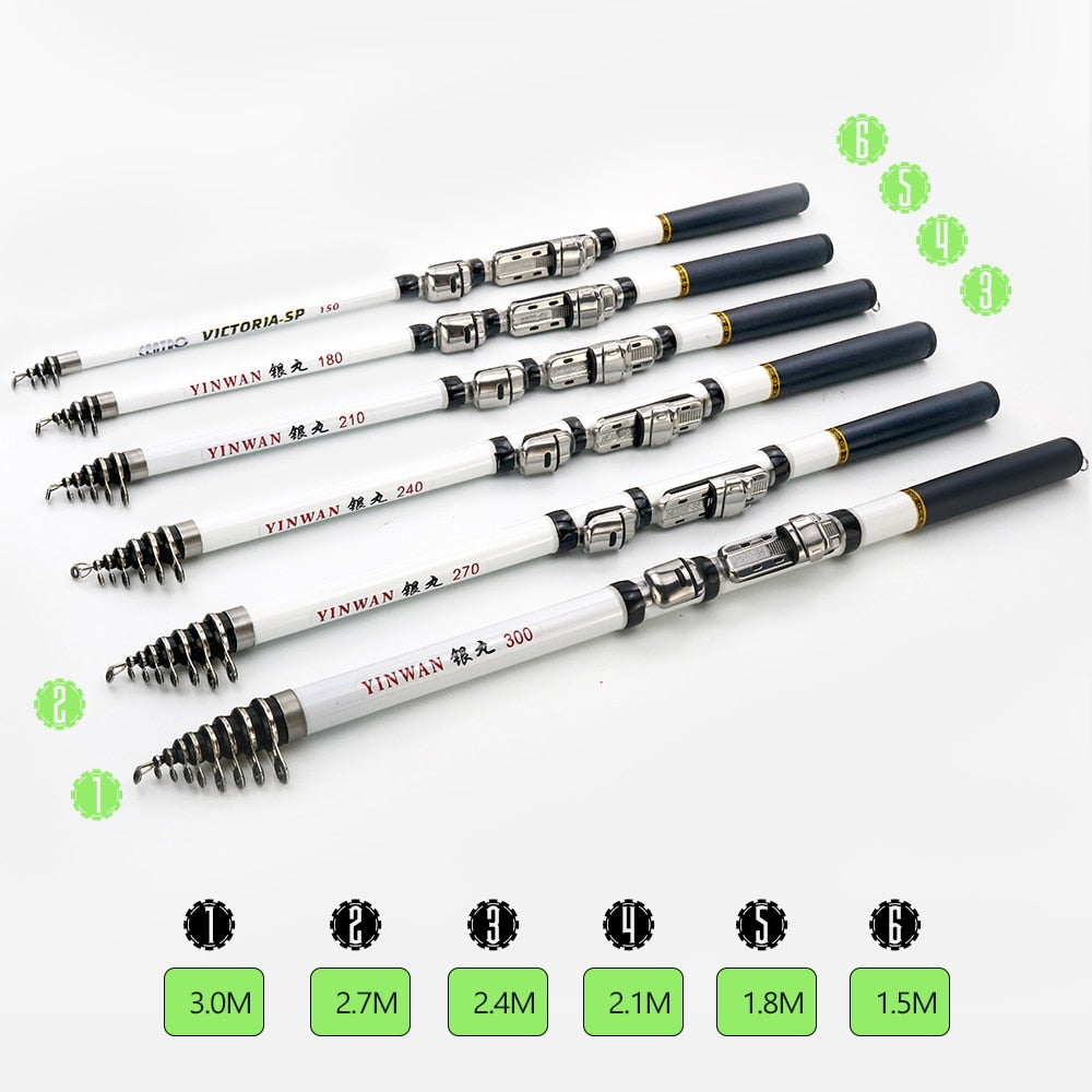 JOSBY Telescopic Rock Fishing Rod - Portable Travel Pole JOSBY Telescopic Rock Fishing Rod - Portable Travel Pole